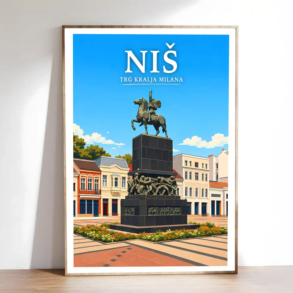 Poster - Niš- Trg kralja Milana - poster znamenitost Srbija
