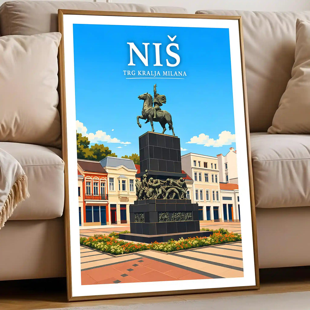 Poster - Niš- Trg kralja Milana - poster znamenitost Srbija
