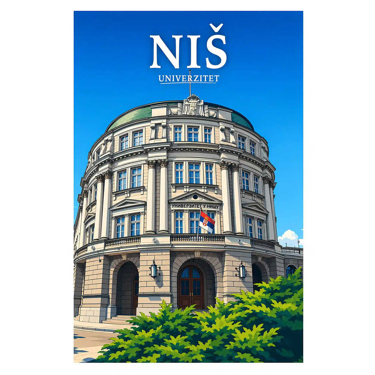 Poster - Niš- Univerzitet - poster znamenitost Srbija