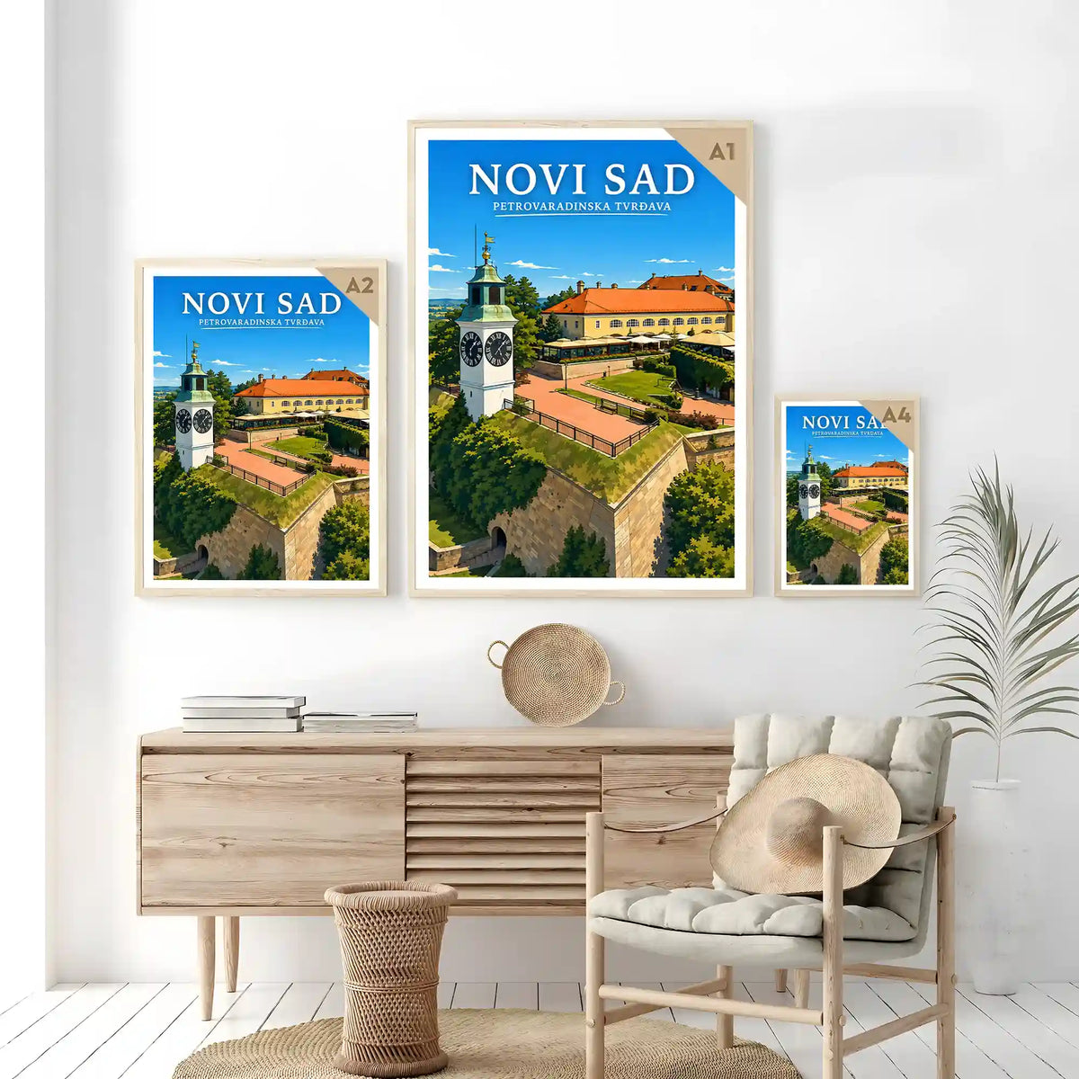 Poster-Novi-Sad-Petrovaradinska-tvrdava_-ilustracija-srbija-grad_198_43