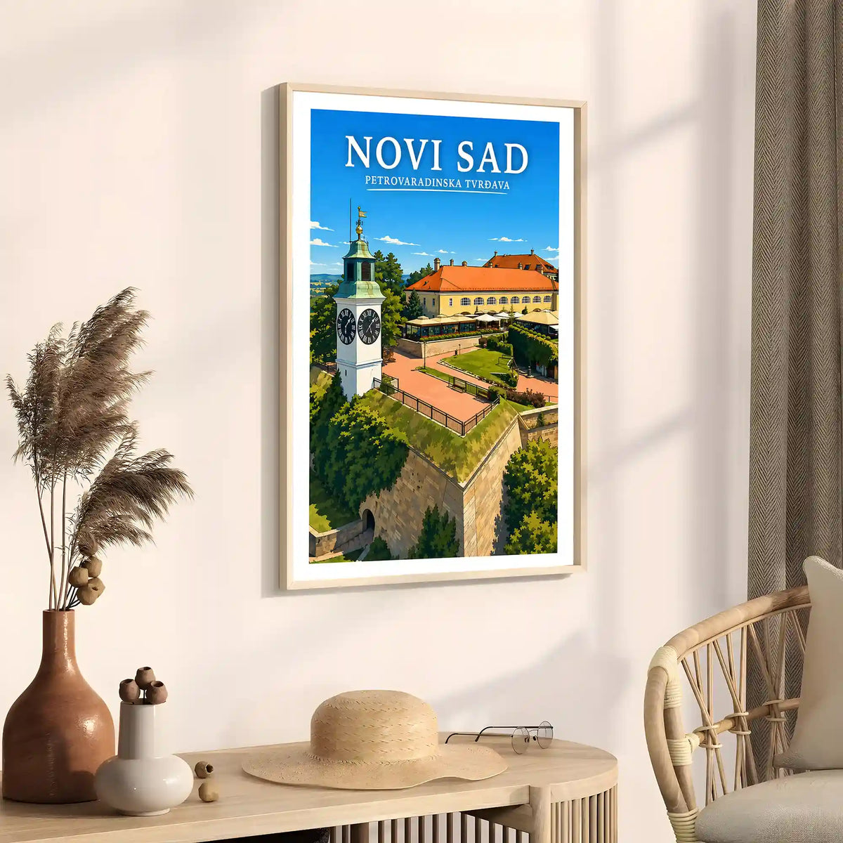 Poster-Novi-Sad-Petrovaradinska-tvrdava_-ilustracija-srbija-grad_70_39