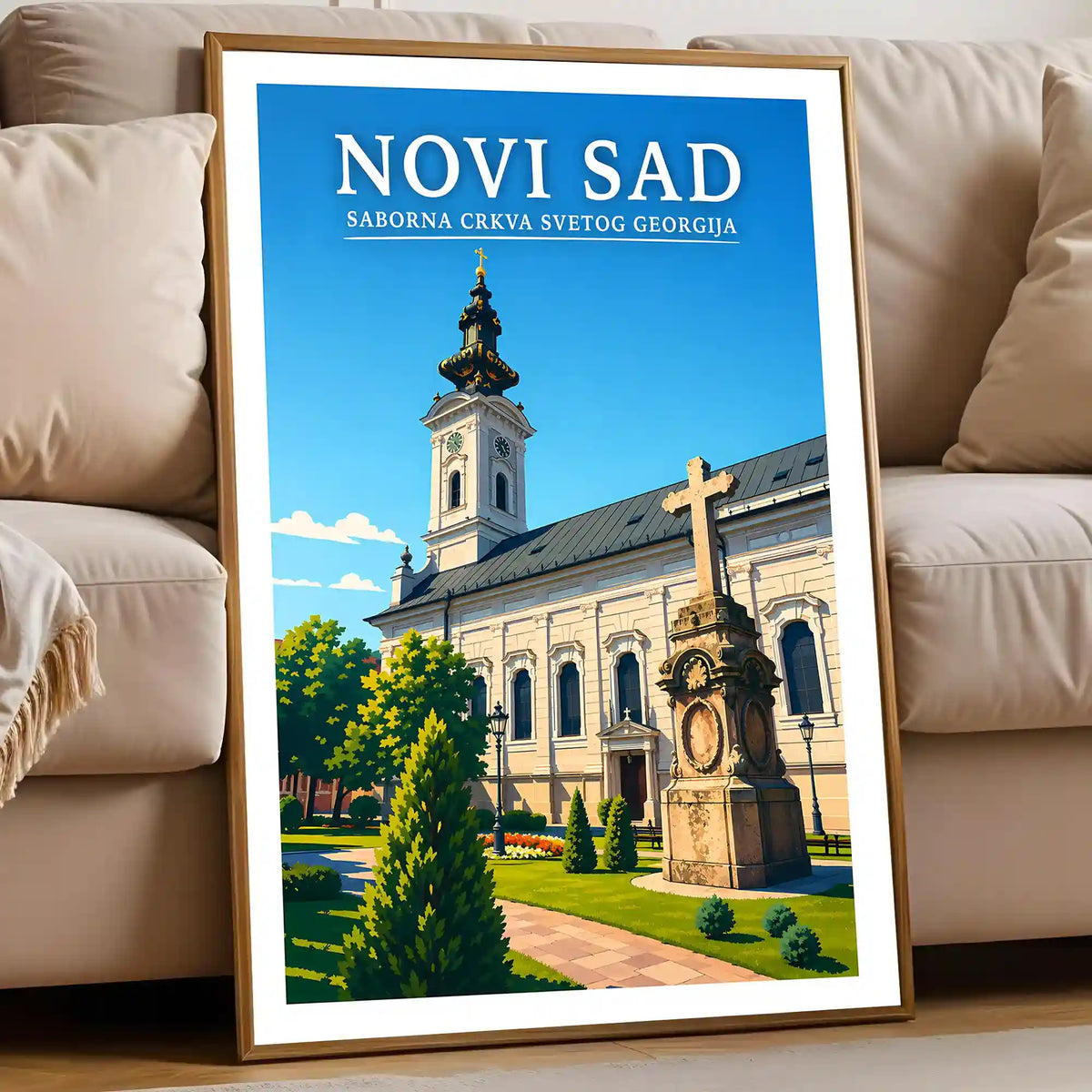 Poster-Novi-Sad-Saborna-crkva-Svetog-Georgija_-ilustracija-srbija-grad_135_48
