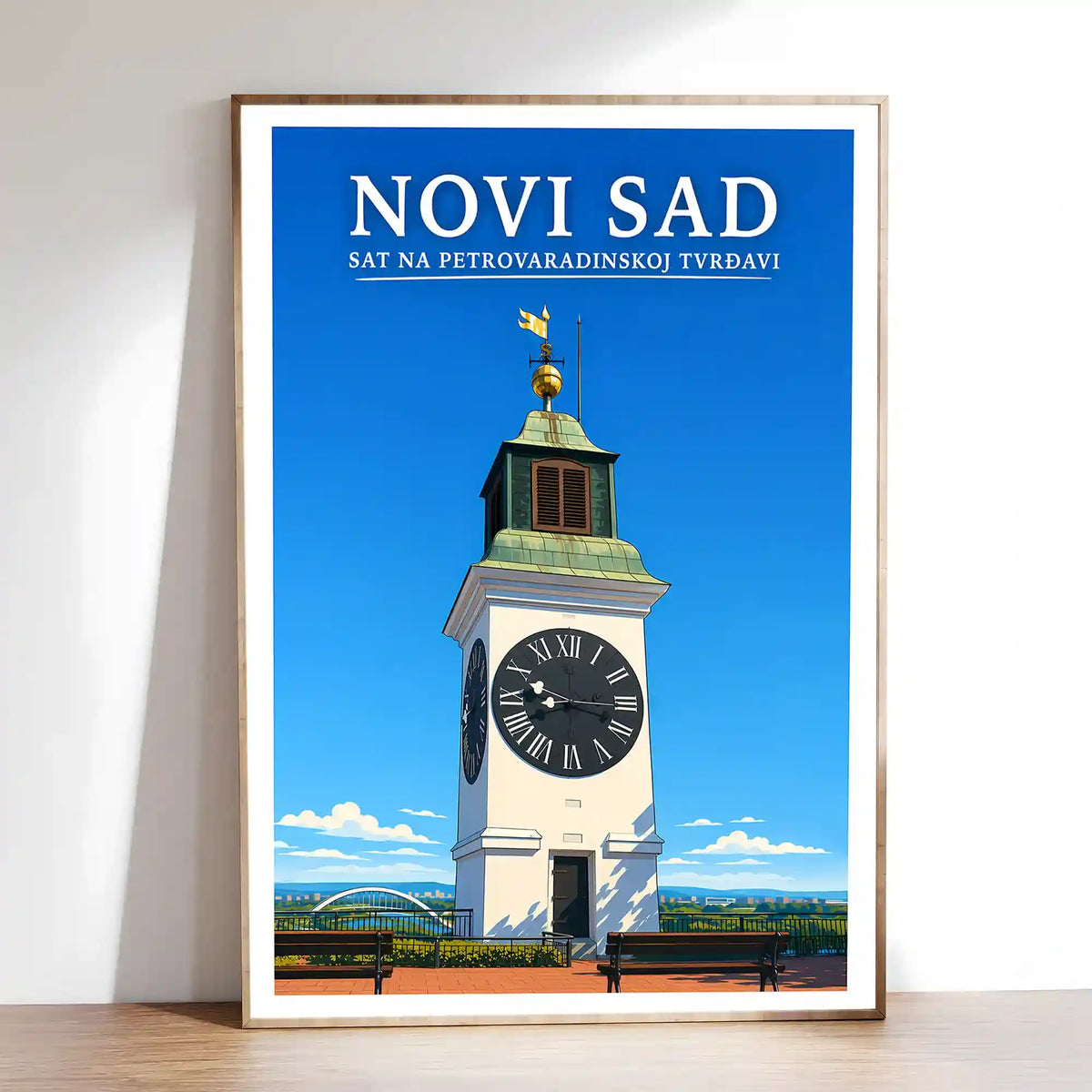 Poster-Novi-Sad-Sat-na-Petrovaradinskoj-tvrdavi_-ilustracija-srbija-grad_40_52