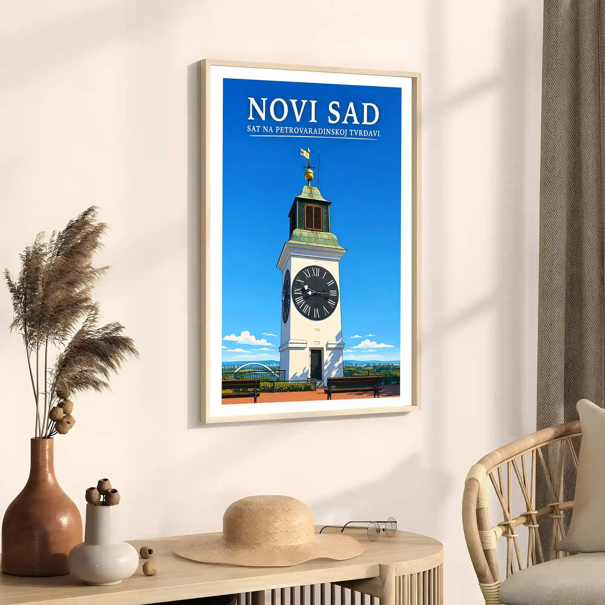 Poster-Novi-Sad-Sat-na-Petrovaradinskoj-tvrdavi_-ilustracija-srbija-grad_72_53