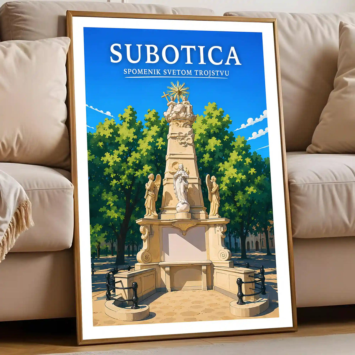 Poster-Subotica-Spomenik-Svetom-Trojstvu_-ilustracija-srbija-grad_155_55