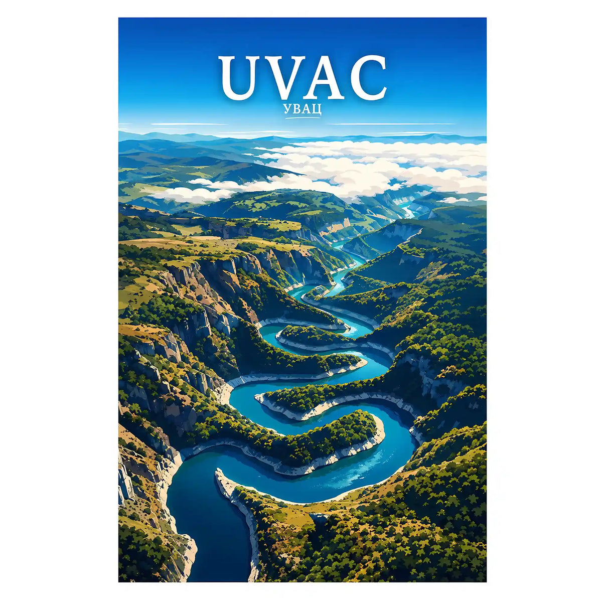 Poster Uvac - meandri reke Uvac