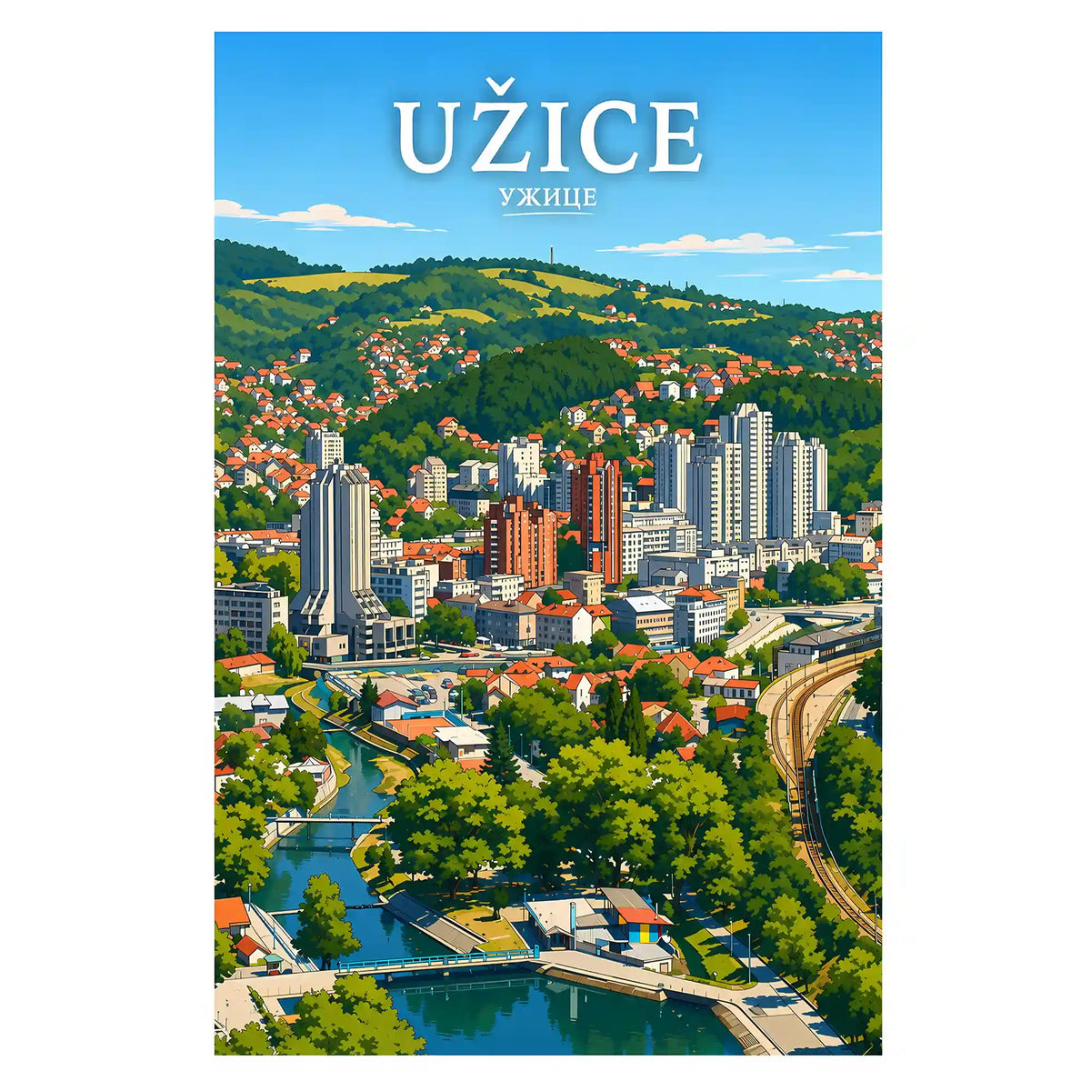 Poster Užice - reka Đetinja